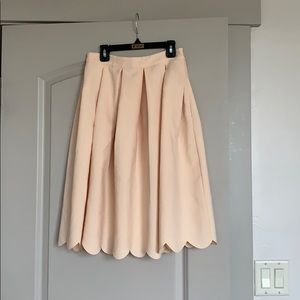 Peach scalloped skirt